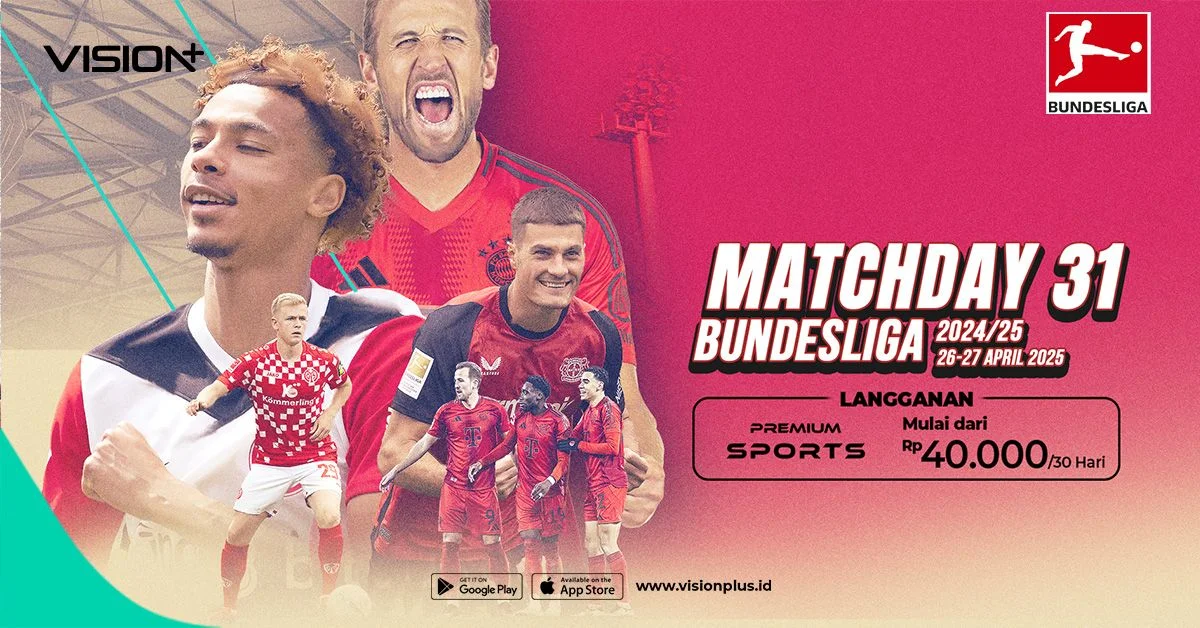 Jadwal dan Link Live Streaming Pekan Ke 31 Bundesliga 2024 2025 di Vision Ada Bayern Munich vs Mainz 05